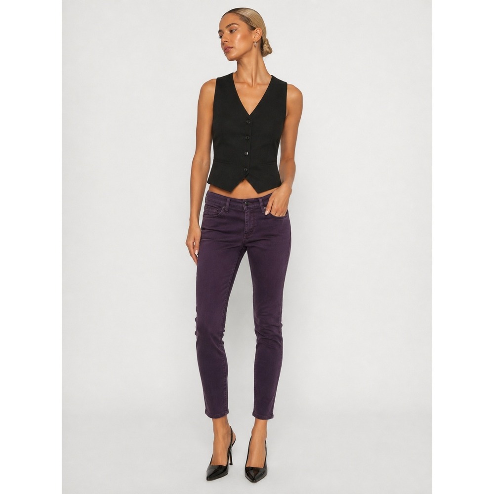 Hudson Nico Midrise Ankle Super Skinny Jeans Purple 29
